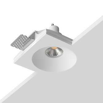 Встраиваемый гипсовый светильник под сменную лампу LUMI SQ1 115x120 D90