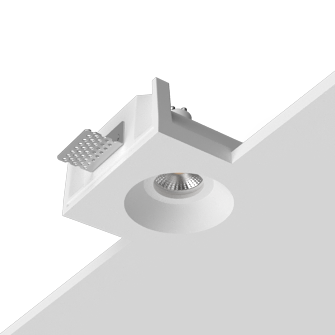 Встраиваемый гипсовый светильник под сменную лампу LUMI SQ1 125x125 D80