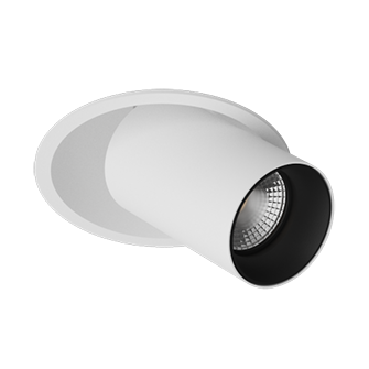 Встраиваемый поворотный светильник под сменную лампу Ledron MJ-1130 White-Black
