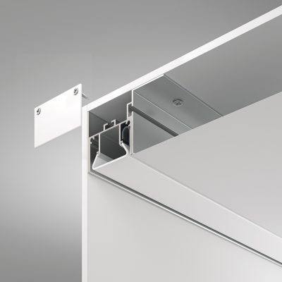 Алюминиевый профиль для натяжного потолка 35x52 (Серебро, 2 м), ALM012S-2M