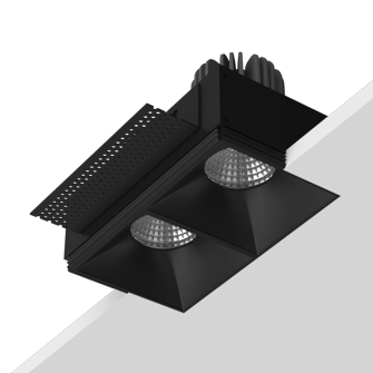 Встраиваемый светодиодный светильник Ledron RISE SQ H KIT2 LED 3K Black