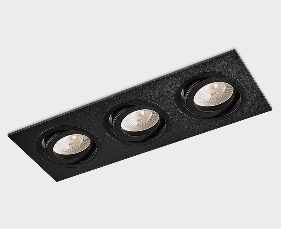 SAG303-4 black/black светильник встраиваемый поворотный