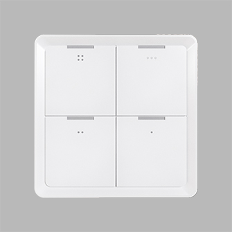 Накладная 4-х кнопочная радиопанель Zigbee, 12 сцен