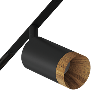 Светодиодный светильник для магнитной системы Ledron Sagi S60 Wooden Zigbee Black 3000K