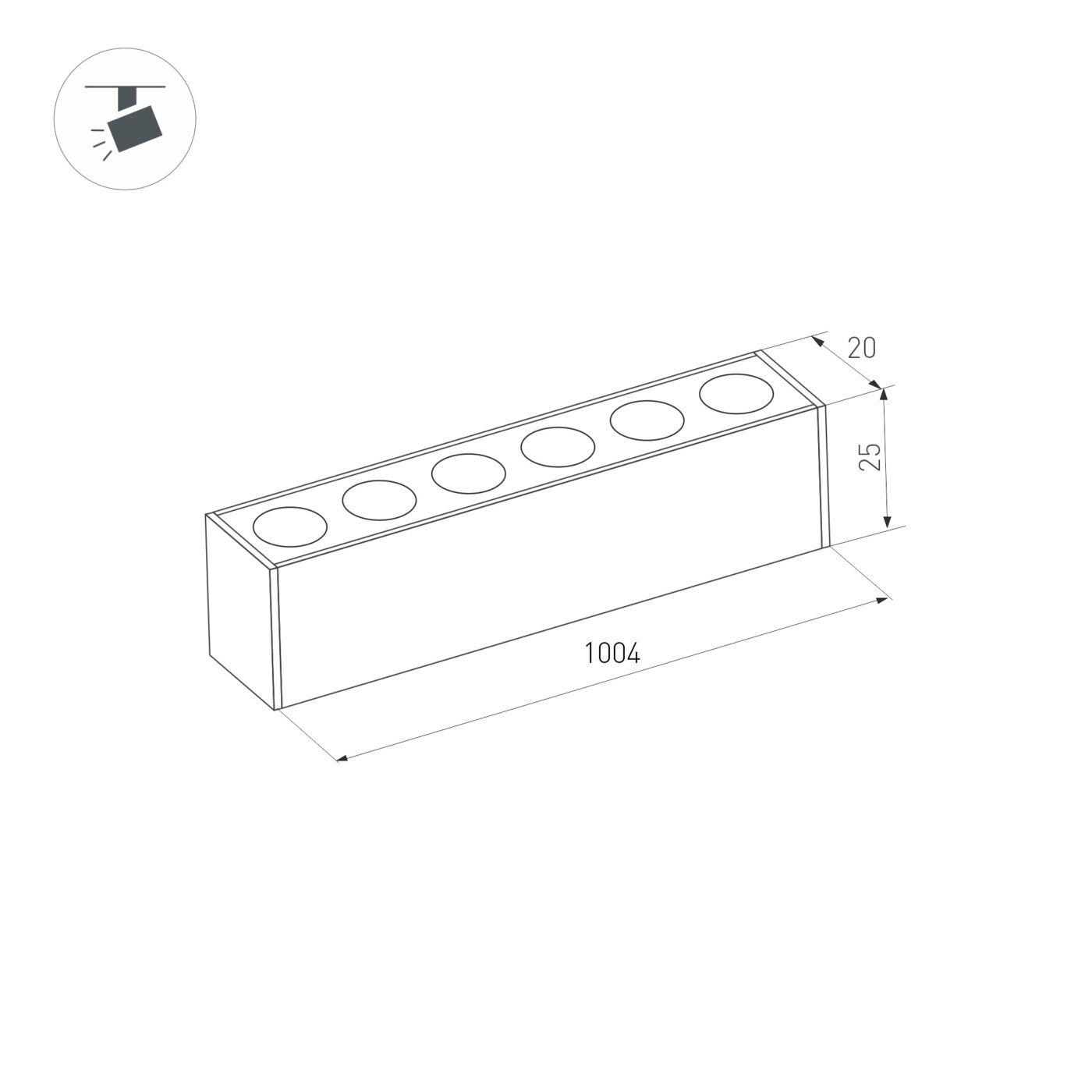 Светильник MAG-DOTS-25-L1000-30W Warm3000
