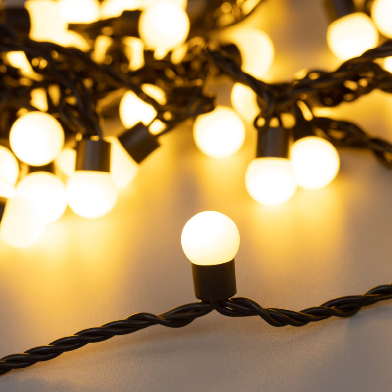 Светодиодная гирлянда ARD-BALL-CLASSIC-D17.5-10000-BLACK-100LED WARM