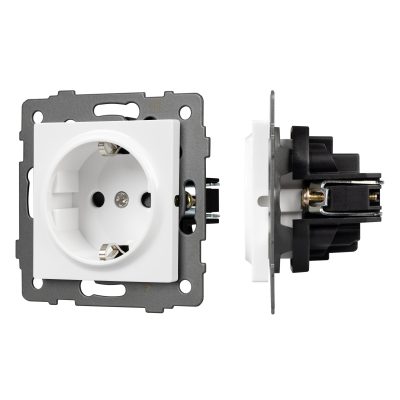 Механизм электрической розетки SCT-MEU1-PL-WH-V
