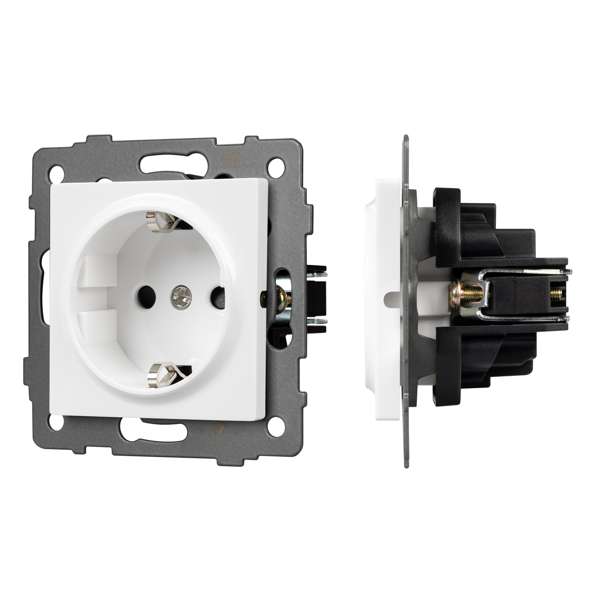 Механизм электрической розетки SCT-MEU1-PL-WH-V