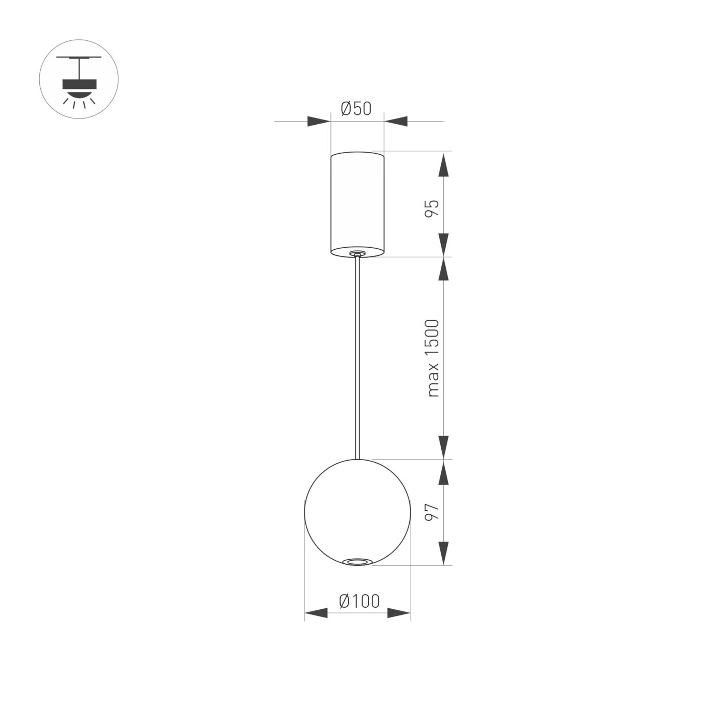 Светильник SP-ELEMENTA-ORB-R100-9W Warm3000