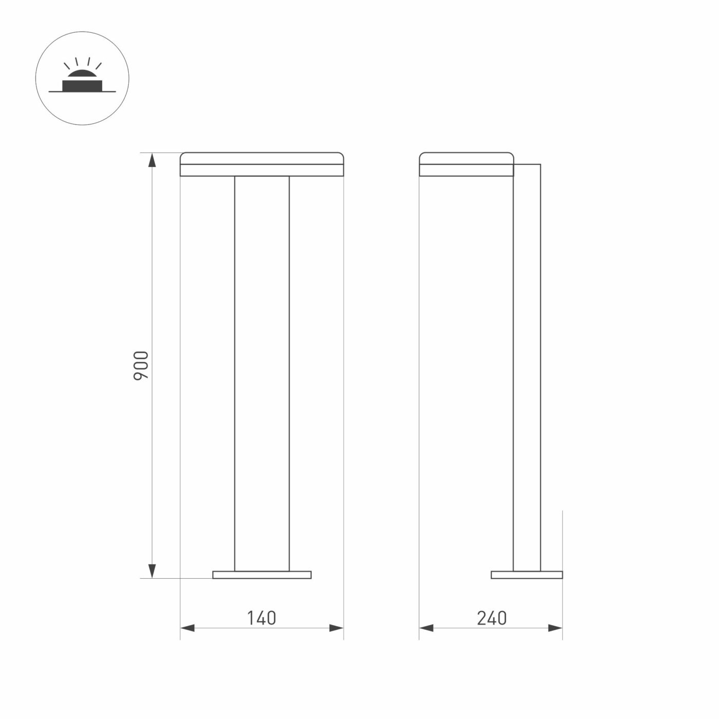 Светильник LGD-TENT-BOLL-H900-9W Warm3000