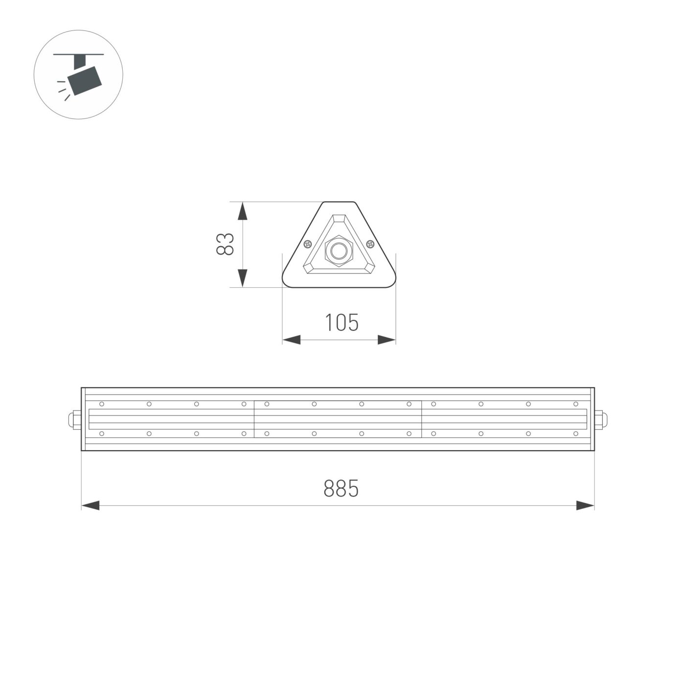 Светильник SP-LAGERN-L885-150W Day4000