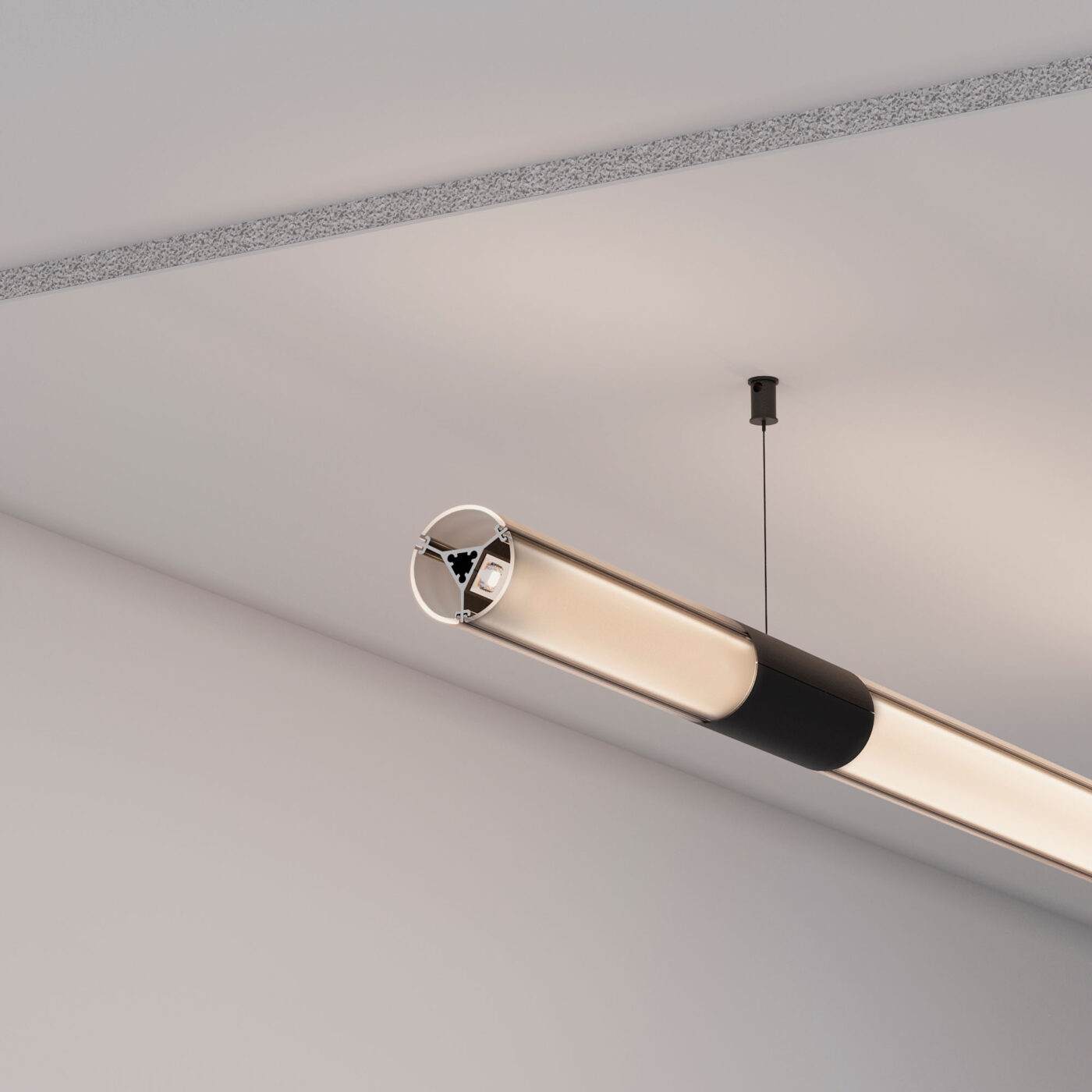 Профиль ROUND-D36-360-2500 ANOD BLACK