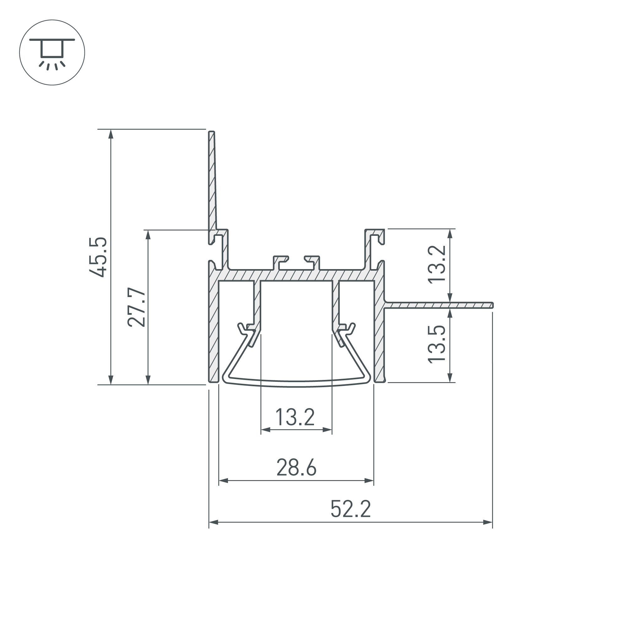 Профиль FOLED-WALL-3000