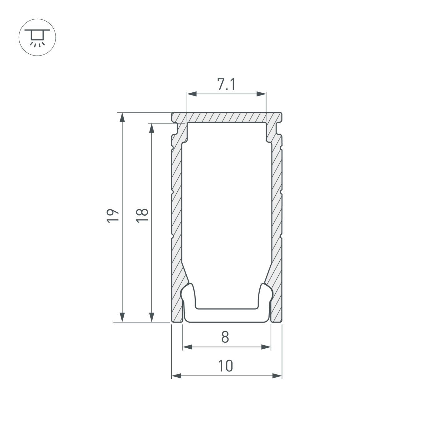 Профиль LINE-1019-2000 ANOD