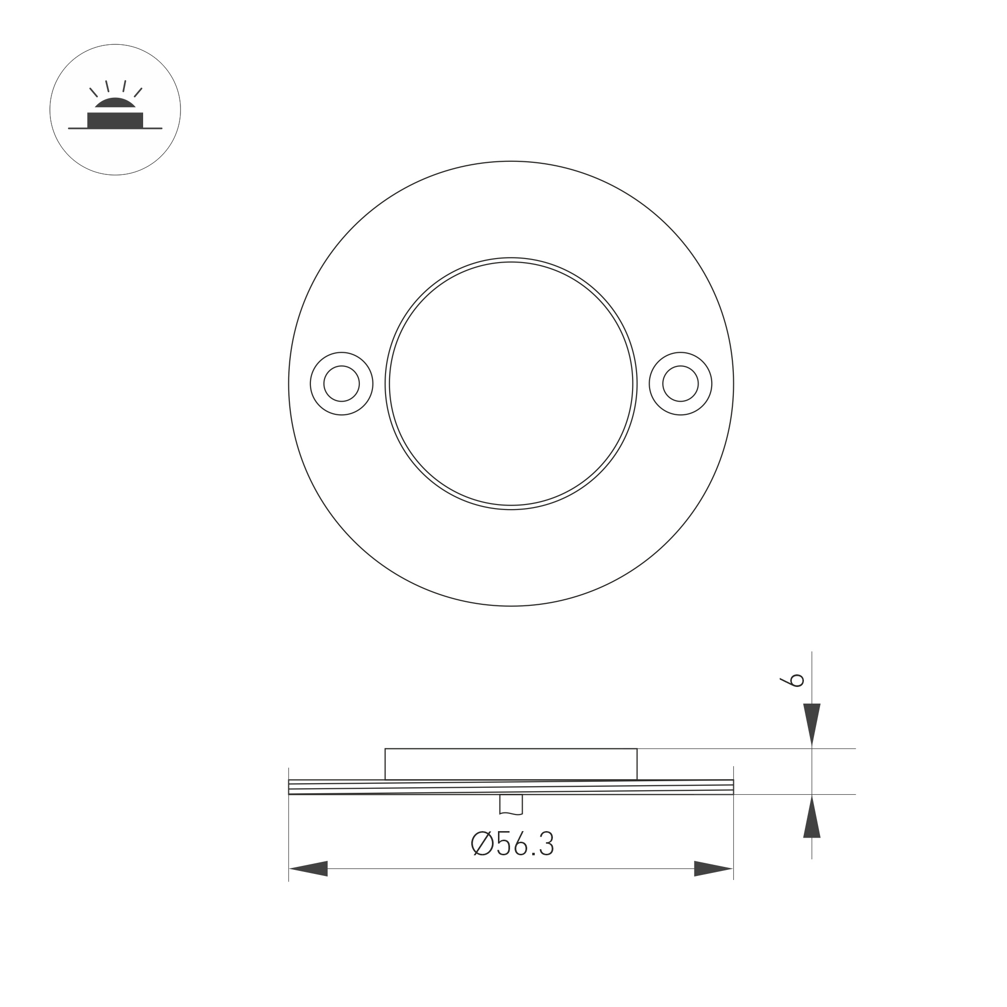 Светильник ART-DECK-LAMP-R56-3W Day4000