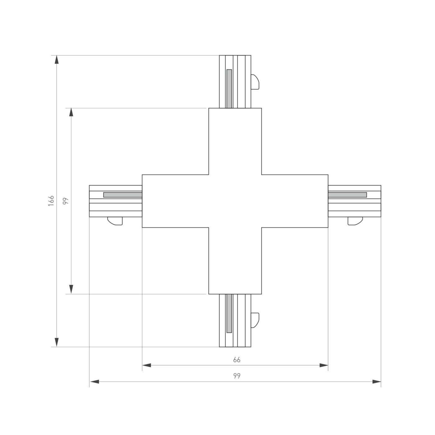 Коннектор крестовой LGD-4TR-CON-X-WH
