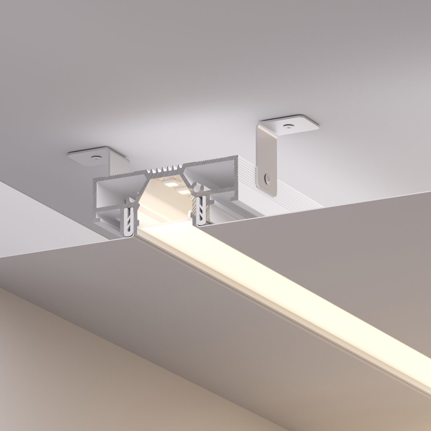 Профиль STRETCH-20-CEIL-D-CENTER-2000 WHITE