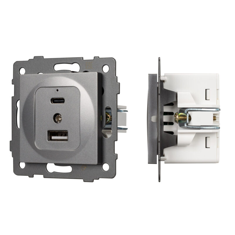 Механизм USB розетки SCT-MUAC-PL-GR-V