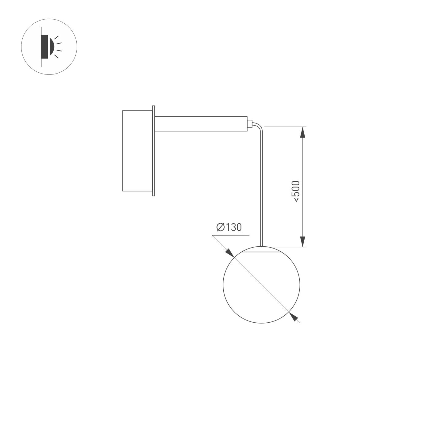 Светильник SP-BEADS-WALL-HANG-R130-6W Day4000