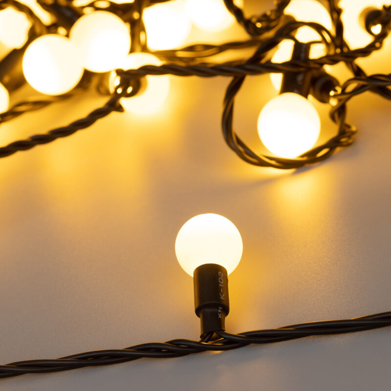 Светодиодная гирлянда ARD-BALL-CLASSIC-D23-10000-BLACK-80LED WARM