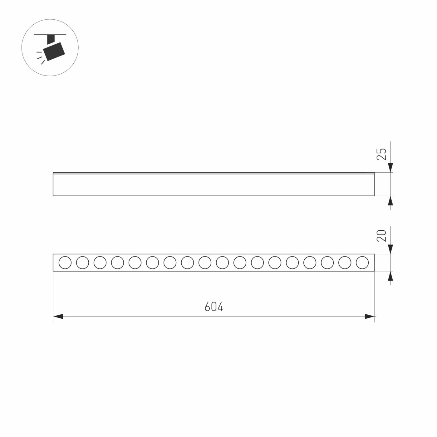 Светильник MAG-DOTS-25-L600-18W Day4000