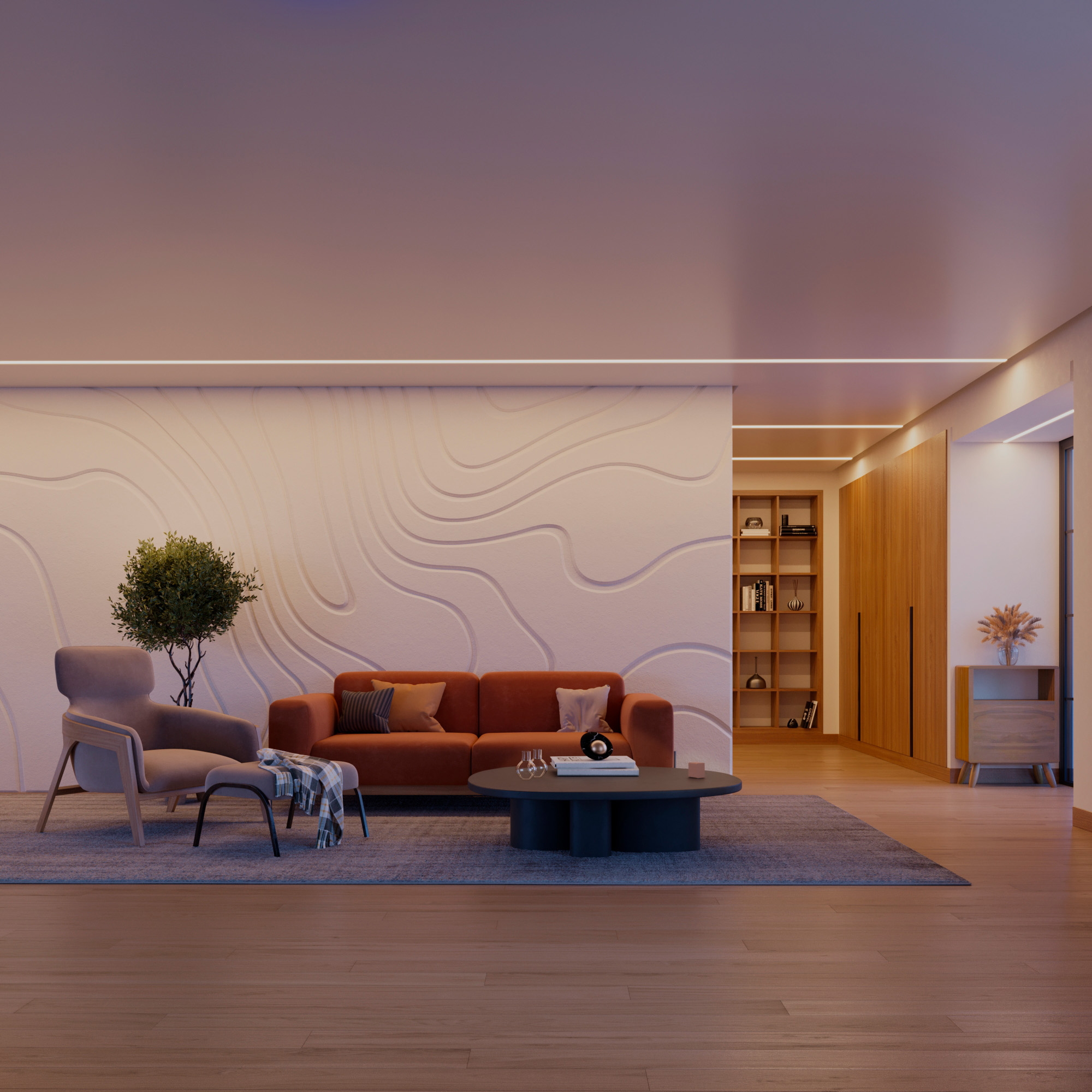 Профиль STRETCH-32-CEIL-CENTER-2000 WHITE