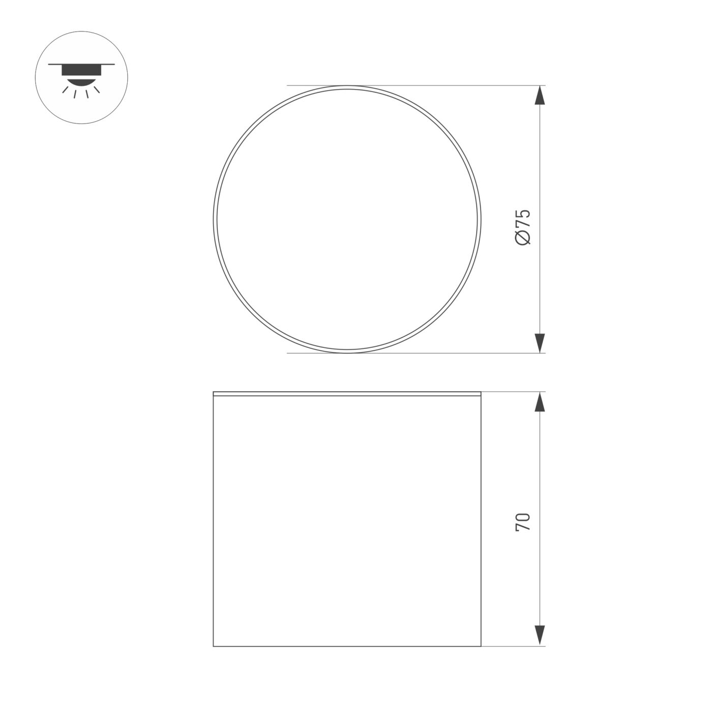 Светильник SP-CYLINDO-R75-7W Day4000