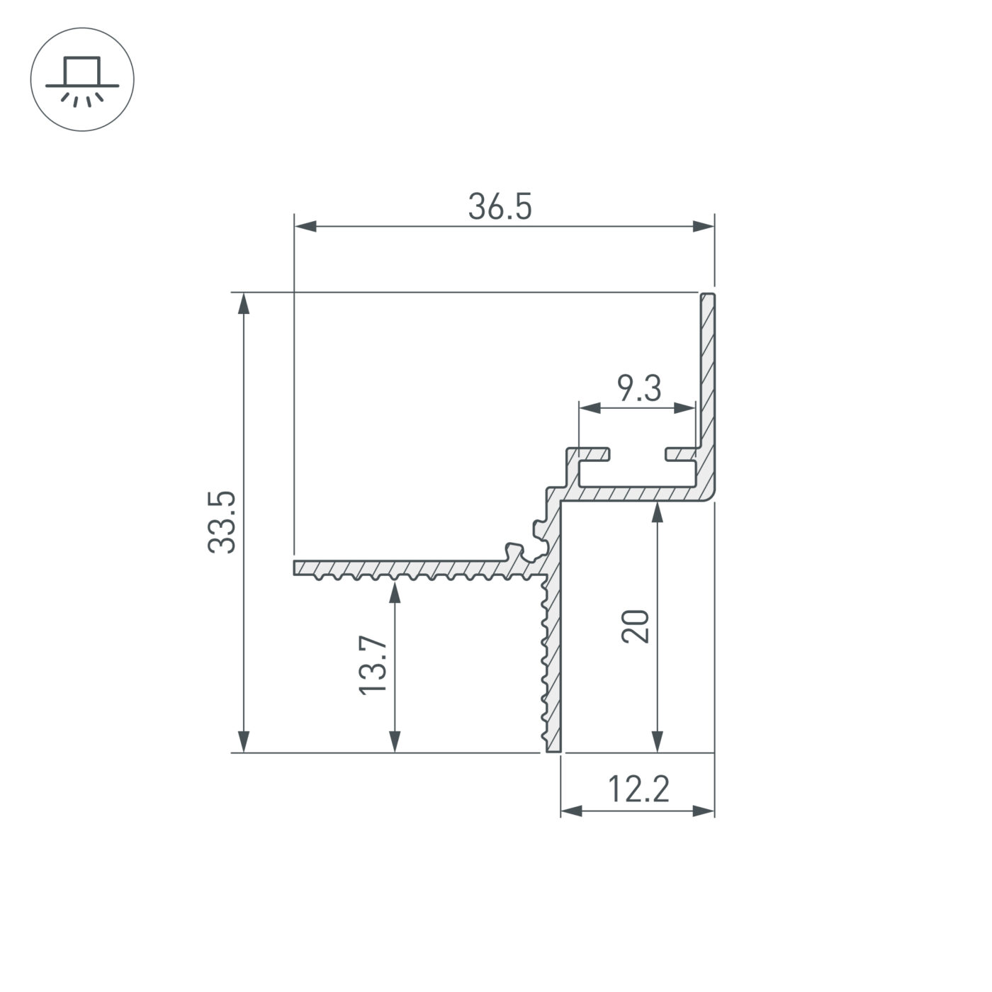 Профиль СEIL-SHADOW-12-3000 WHITE