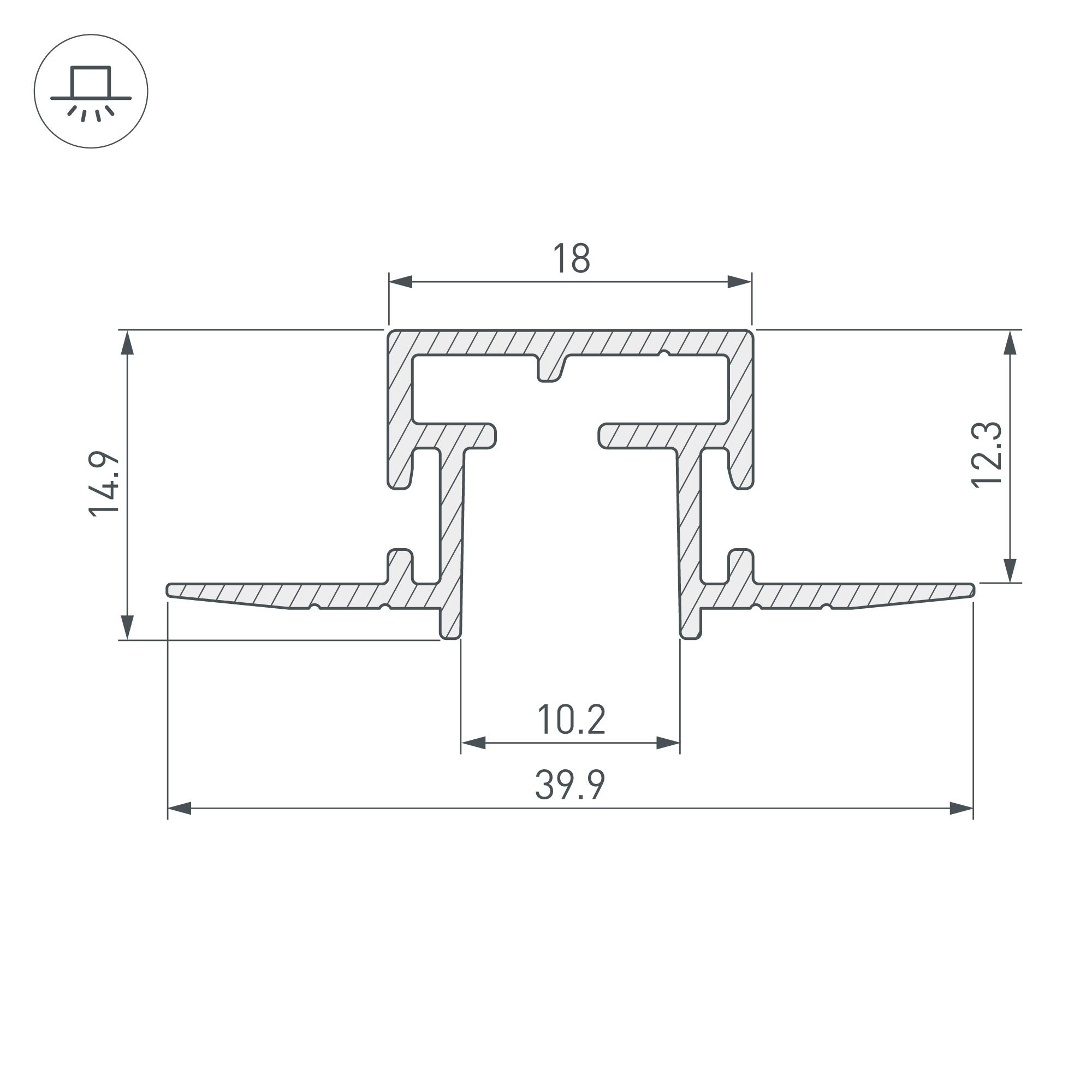 Профиль-держатель TEK-PIK-1010-2000