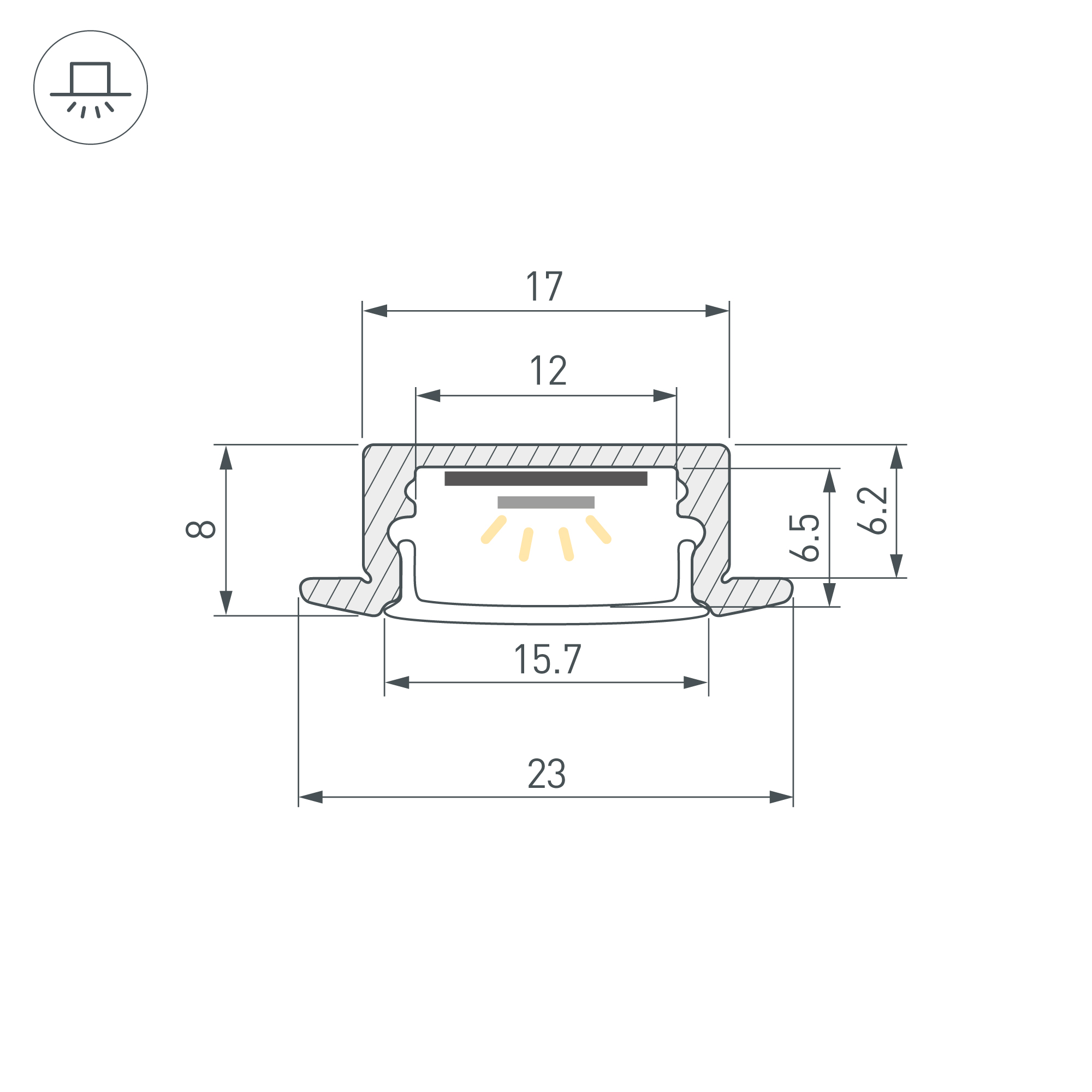 Профиль LINE-2308-F-2000 WHITE