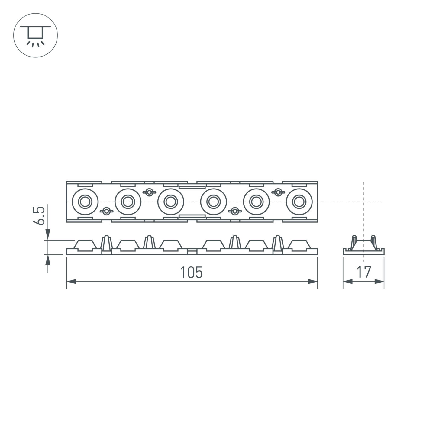 Экран линзованный SL-LINE-W20-55deg-540