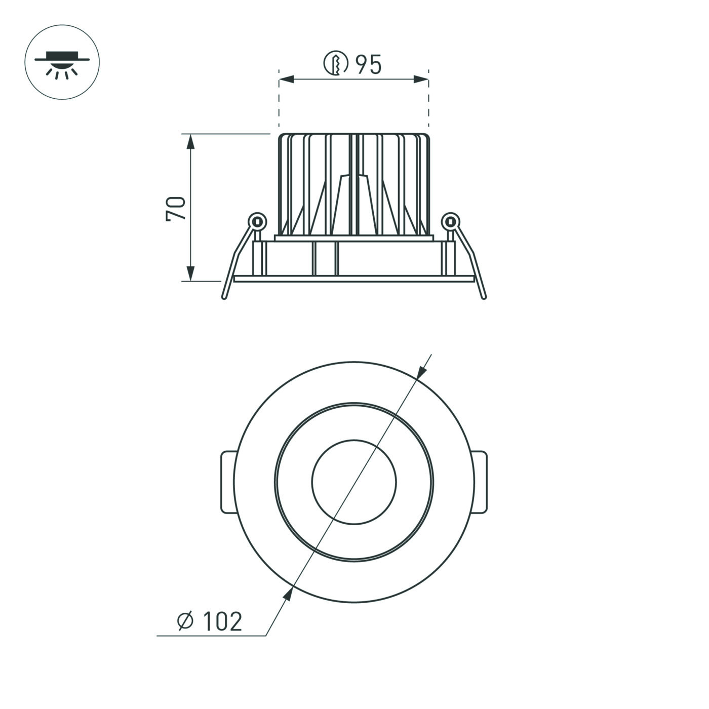 Светильник MS-FORECAST-BUILT-TURN-R102-12W Warm3000