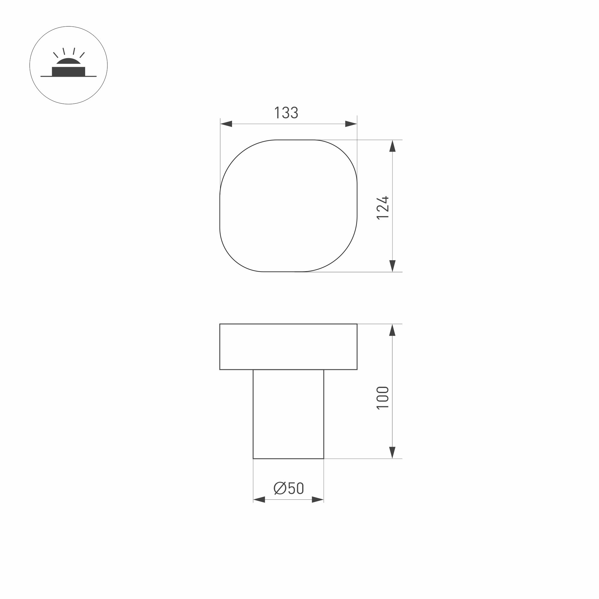 Светильник LGD-SWAMP-BOLL-H100-7W Warm3000