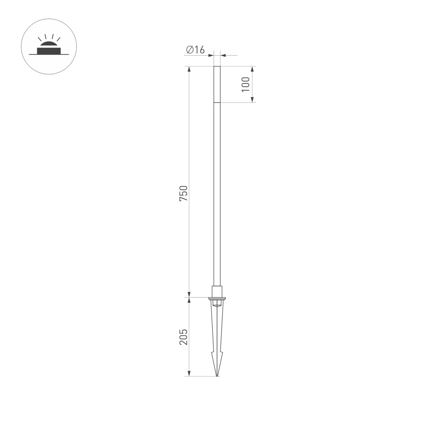 Светильник KT-CANNA-L750-1W Warm3000