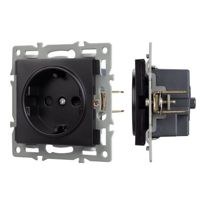 Механизм электрической розетки SCT-MEU1-PL-BK