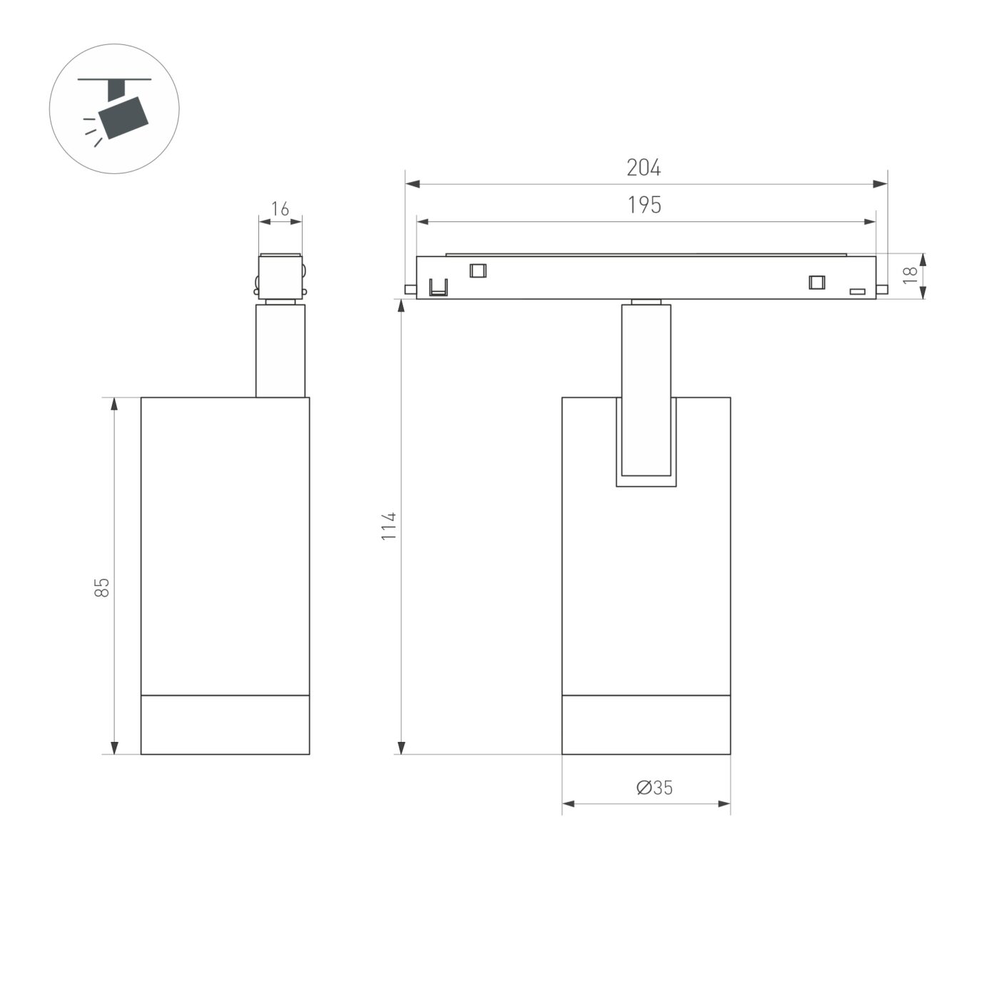 Светильник MAG-ORIENT-SPOT-R35-6W Warm2700