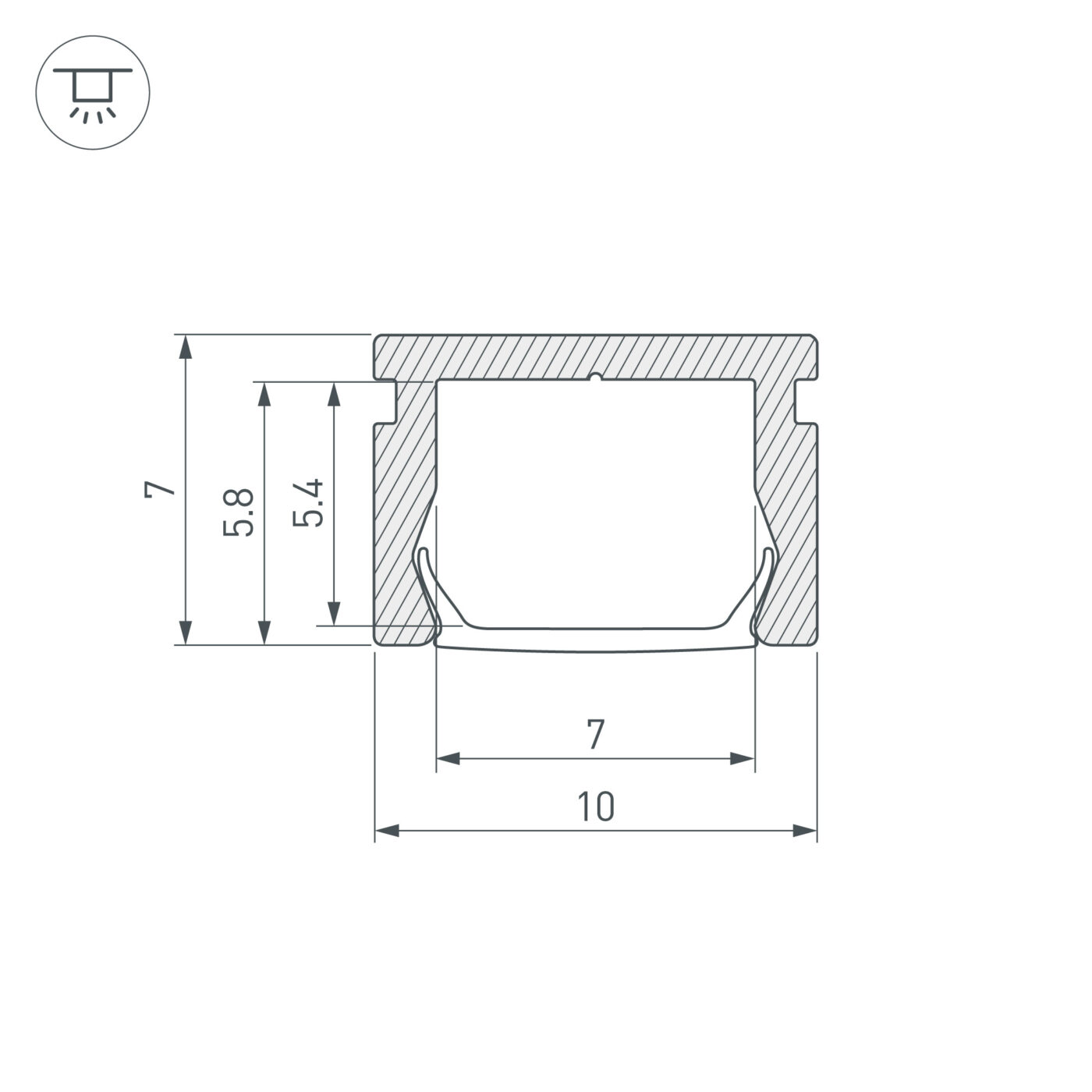 Профиль PIK-1007-2000 ANOD BLACK