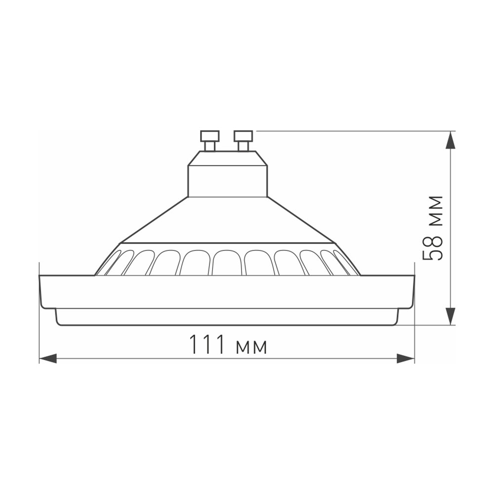 Лампа AR111-UNIT-GU10-15W-DIM Warm3000