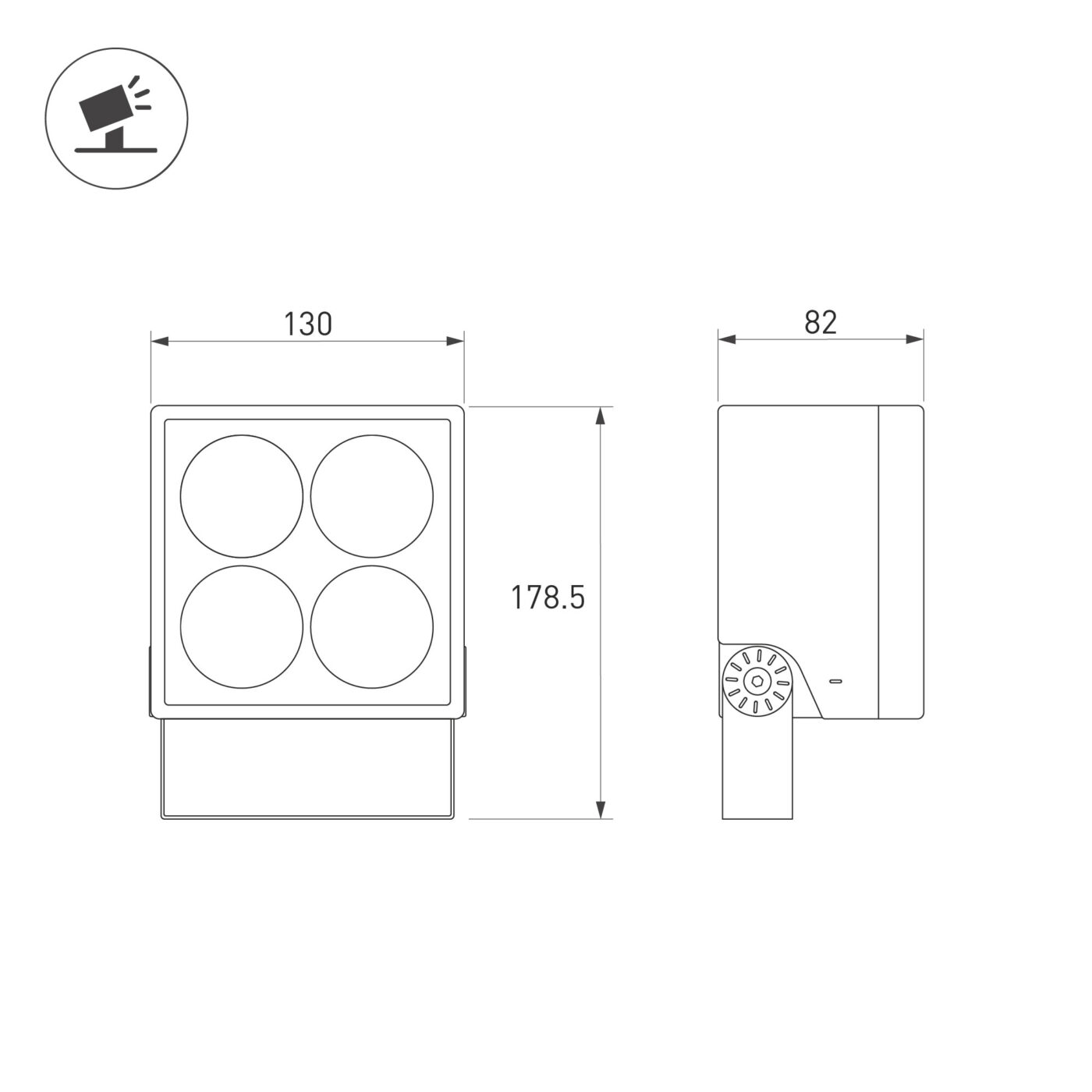 Светильник ALT-BLOCK-S130x130-15W Day4000