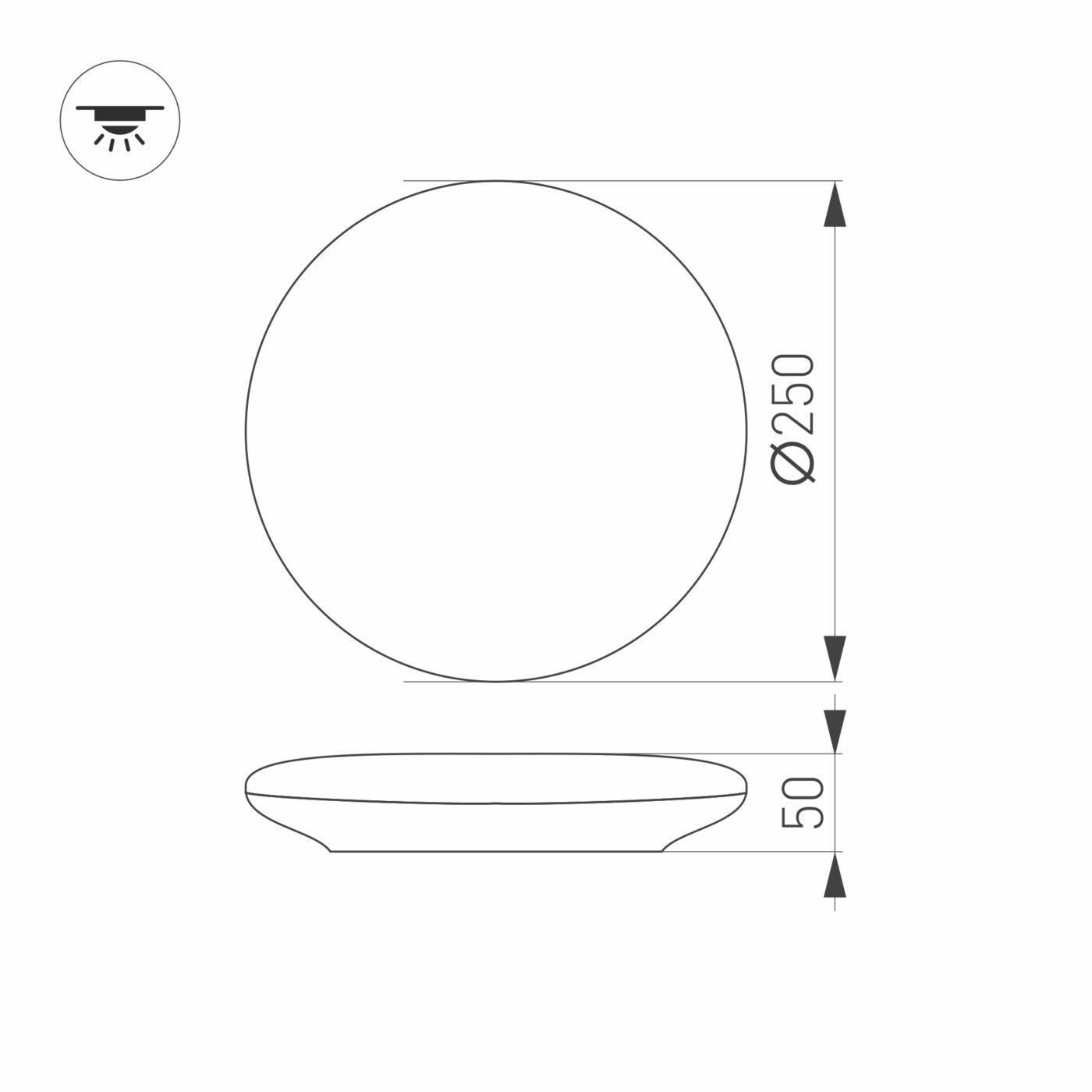 Светильник CL-FRISBEE-DIM-R250-12W Day4000-MIX