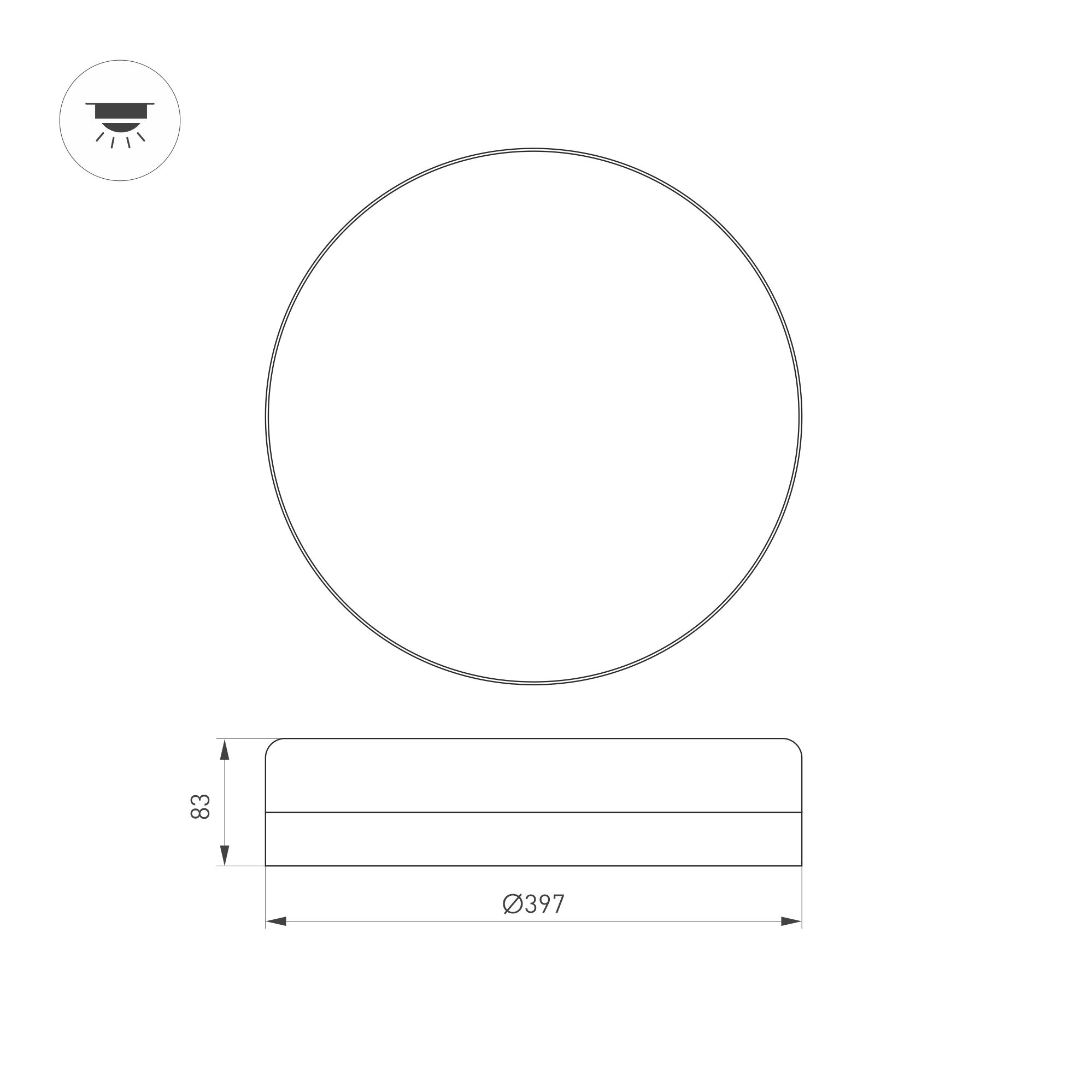 Светильник CL-SMURF-R400-30W Day4000-MIX