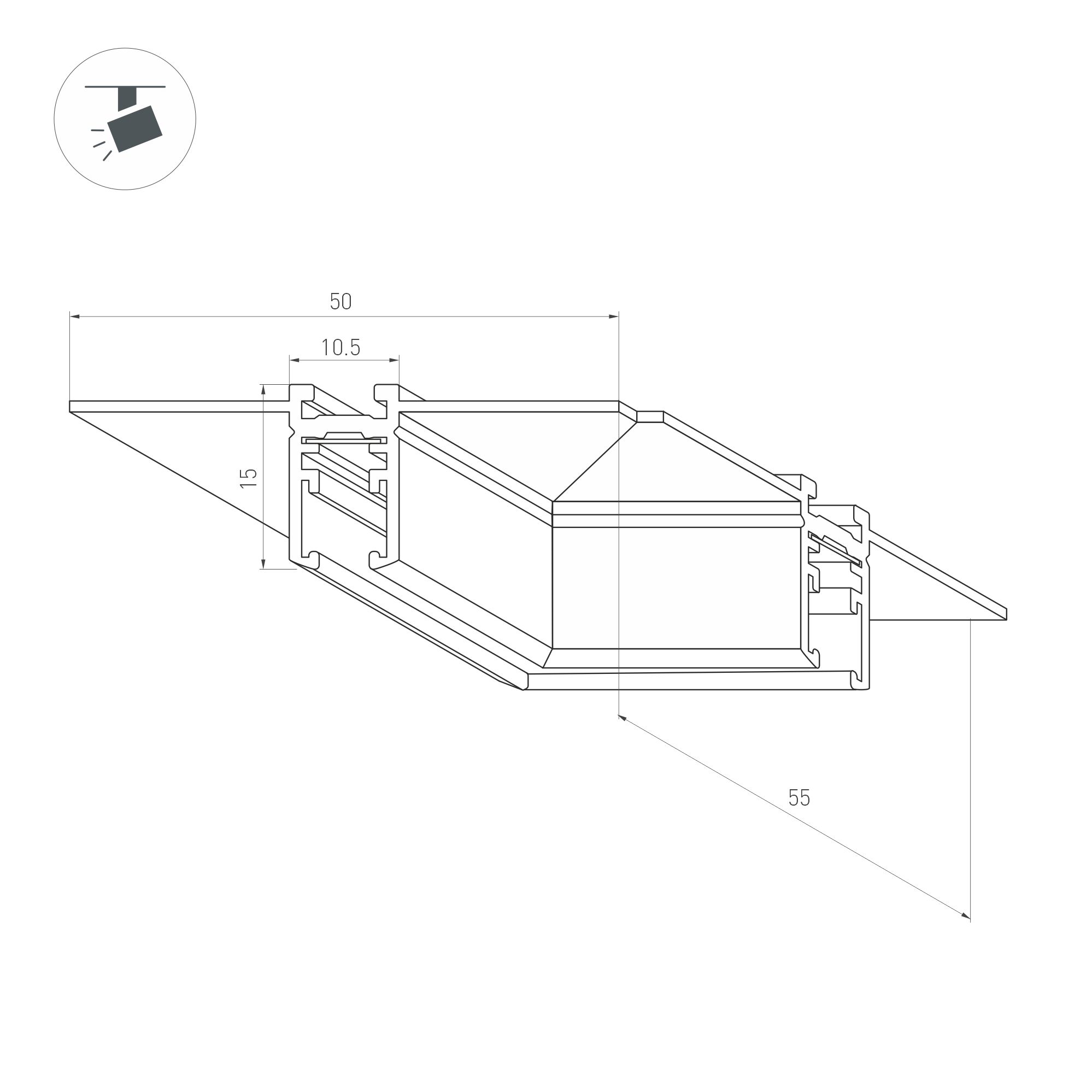 Коннектор угловой MAG-MICROCOSM-CON-FDW-L90
