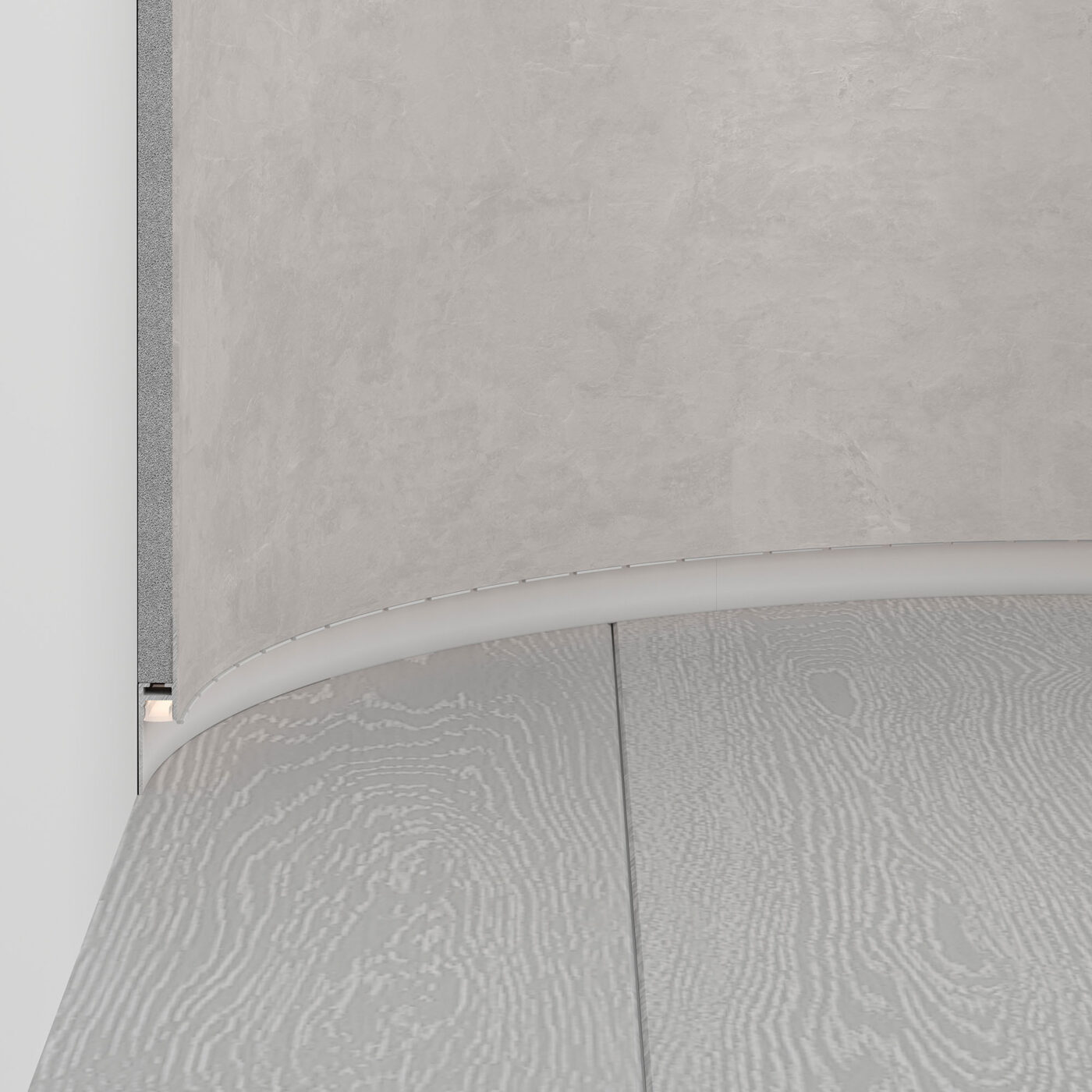 Профиль PLINTUS-FANTOM-BENT-H20-SIDE-2000 WHITE