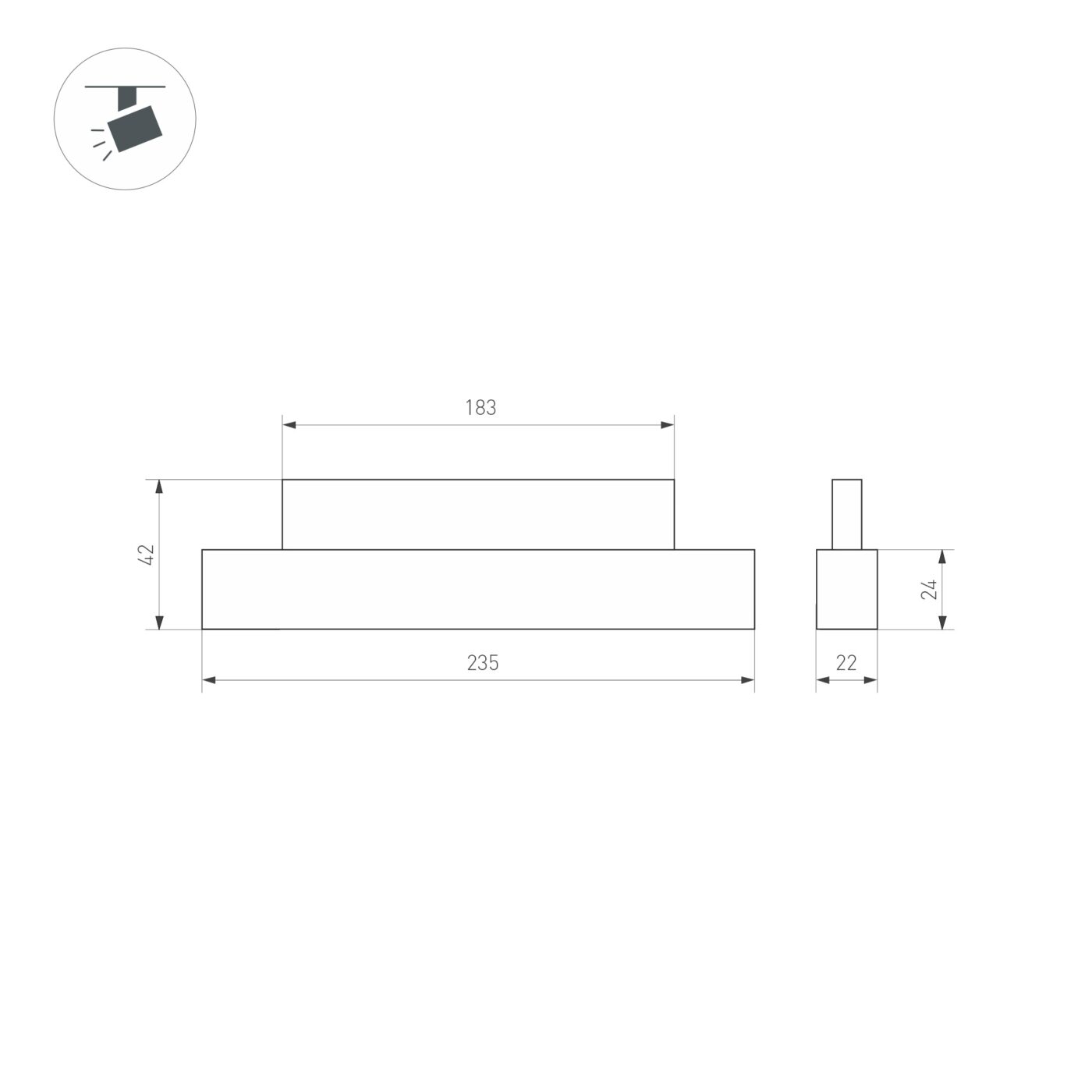 Светильник MAG-ORIENT-FLAT-L235-8W Warm2700