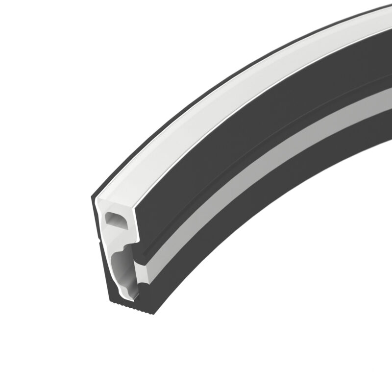 Силиконовый профиль WPH-FLEX-0616-SIDE-S9-5m BLACK