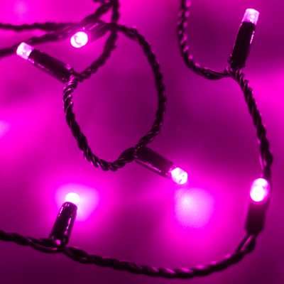 Светодиодная гирлянда ARD-STRING-CLASSIC-10000-BLACK-100LED-STD PINK