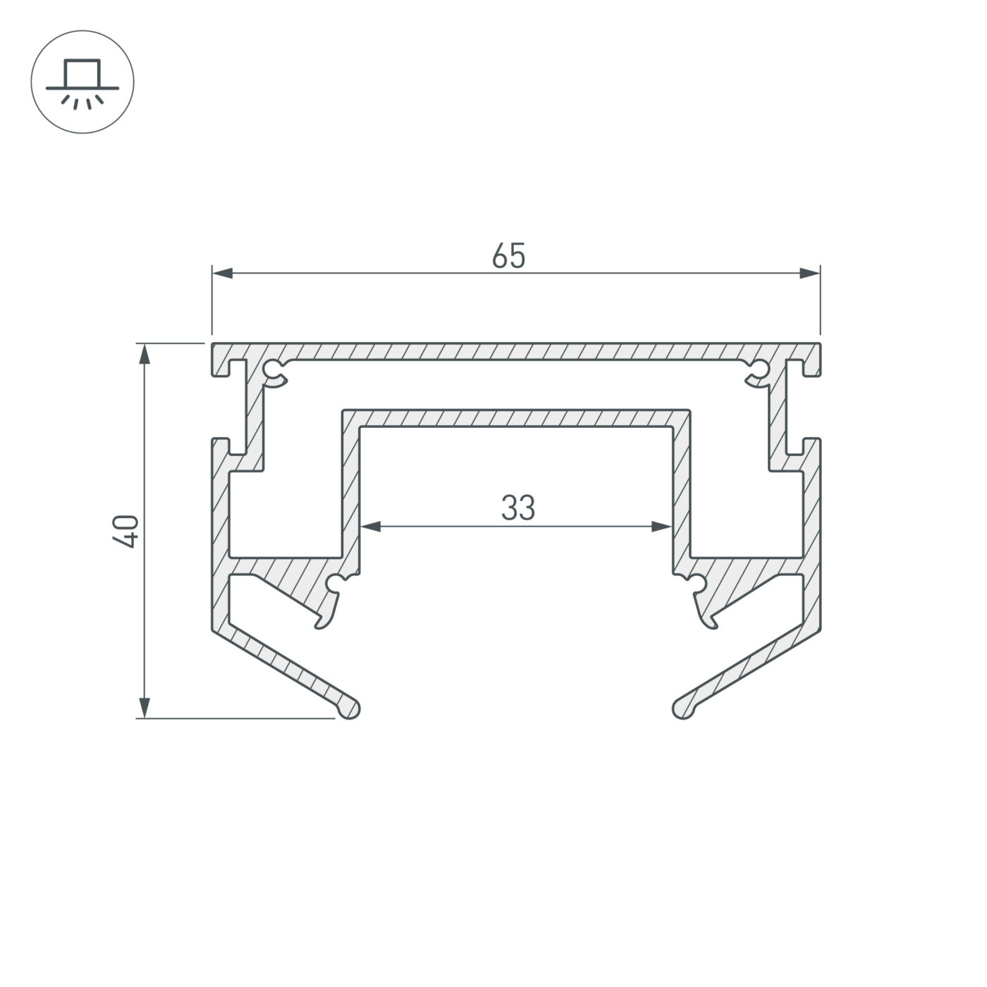 Профиль-держатель LGD-STRETCH-4TR-2000