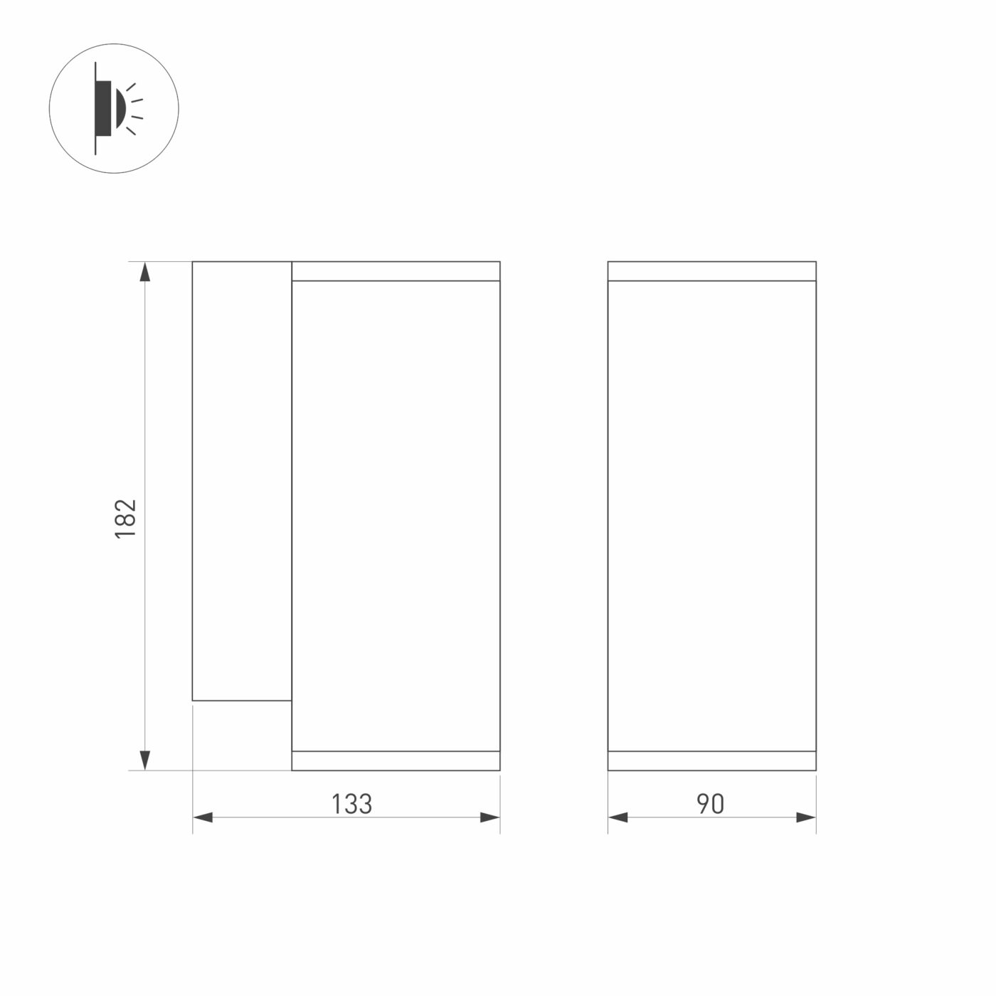 Светильник LGD-FORMA-WALL-R90-12W Warm3000
