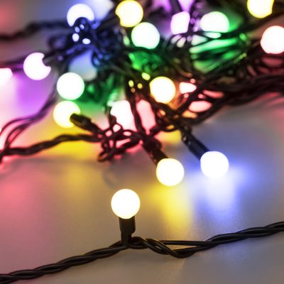 Светодиодная гирлянда ARD-BALL-CLASSIC-D13-5000-BLACK-50LED RGB