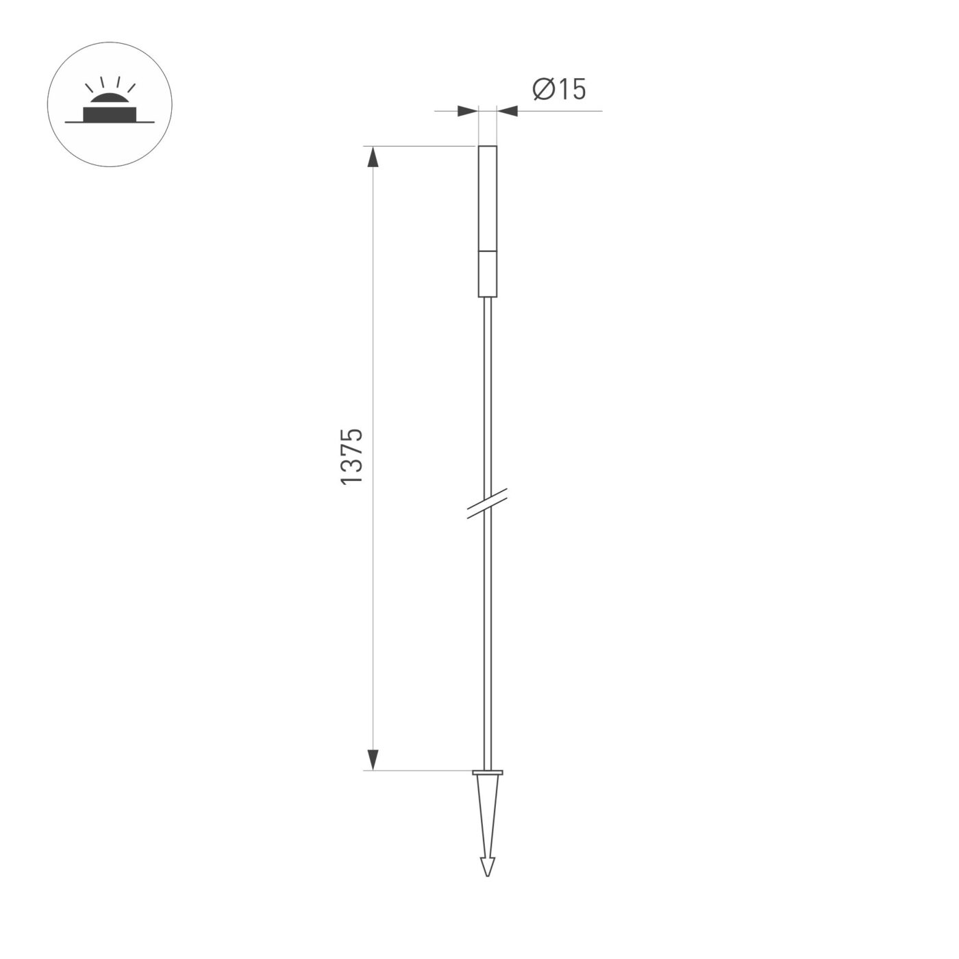 Светильник KT-CATALI-BOLL-H1375-0.5W Warm3000